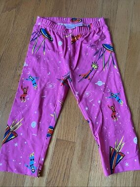 Hanna Andersson Bright Pink Space Print Leggings